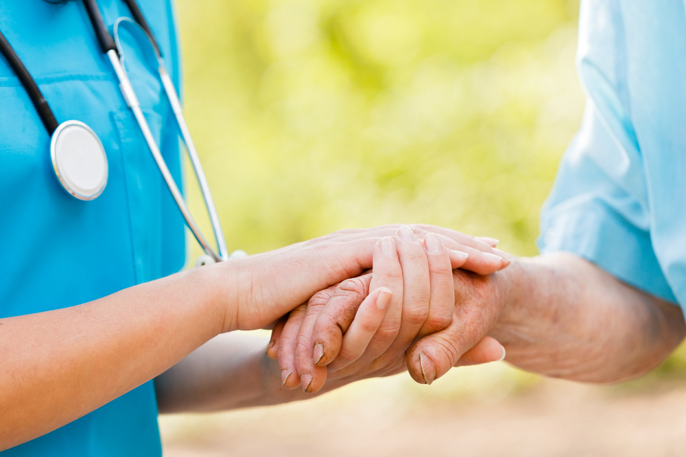 Aged Care Nurse & Older Man Hands - Advance Health Care Directive