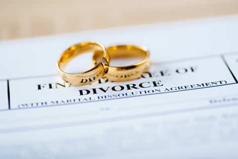 Divorce Papers With Rings On Top — Linda Emery & Associates in Gosford, NSW